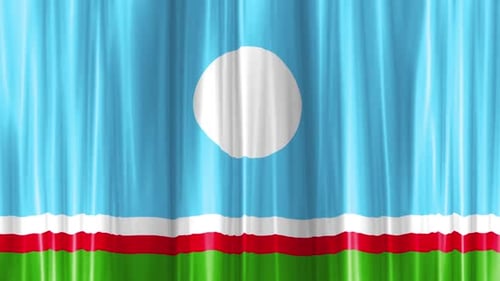 Realistic Waving Flag Animation with Fabric Texture