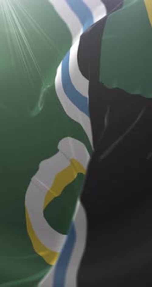 Fluid Abstract Waving Flag Motion Graphic Background