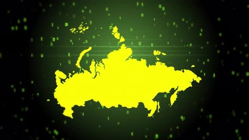 Futuristic Digital Map Reveal with Binary Data Stream