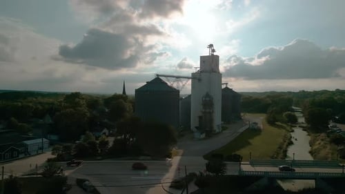 Metal Tanks of Elevator of Grain Drying Complex Steel Storage for Agricultural Harvest