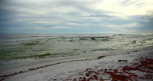 Ocean waves on an overcast day