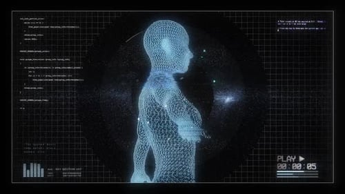 Digitaler Bildschirm zur weiblichen Anatomie