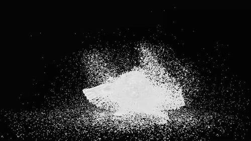 Dynamic White Particles Burst and Settle Effect