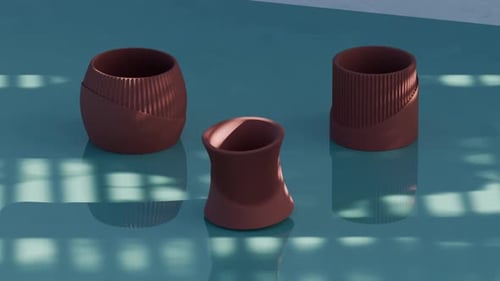 Vases Loop 3D Morph Animation
