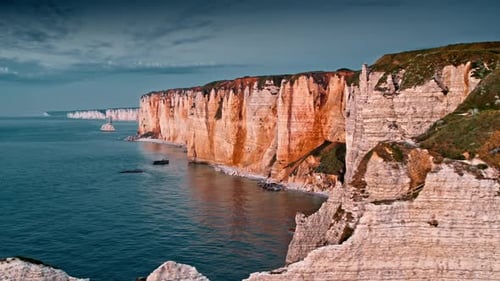 Elephant Cliff in Etretat Commune / Normandy