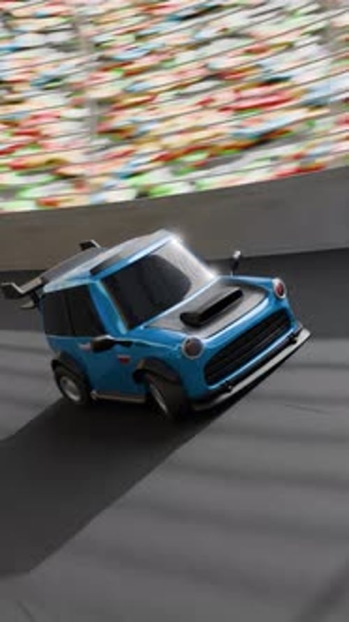 Racing Car Loop 3D satisfying animation