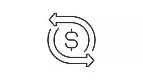 Animated Dollar Sign Exchange Loop Icon