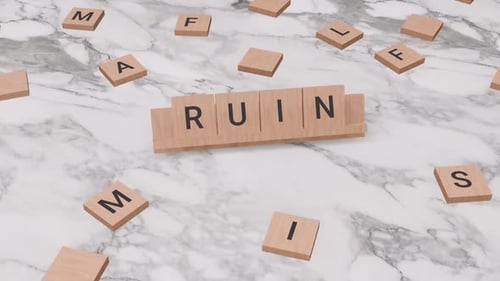 Palabra de ruina en scrabble
