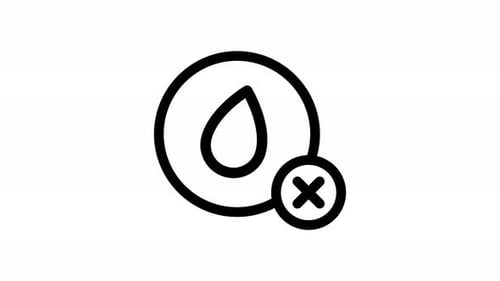no liquids line icon animation