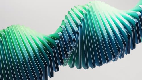 Rotierende kreative Formen, Geometrien, Hintergrund, 3D-Rendering.