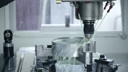 Beautiful Process of Metalwork and Machine Manufacturing of Press Form Close Up