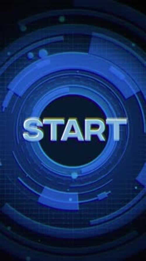 Futuristic Digital Interface Start Screen Animation
