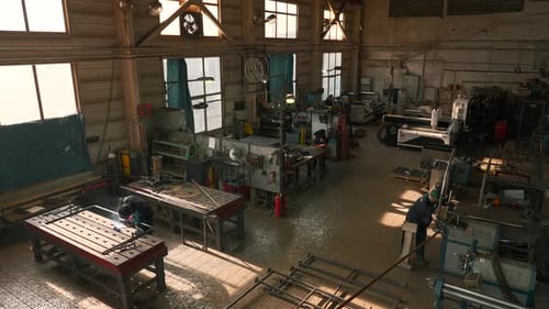 Innenausstattung der Werkstatt für die Metallherstellung