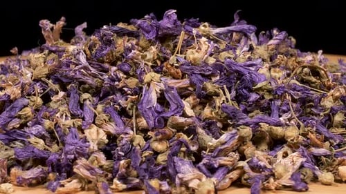 Pile of Dried Mallow Flowers for Tea