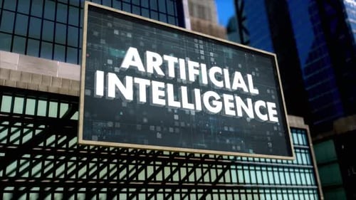 Artificial Intelligence - Big City Type Trend Modern Background