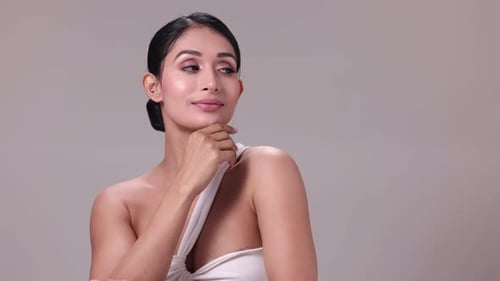 Woman Posing in a Fashion Shoot in Studio