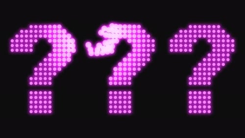 Animated Glowing Question Marks Reveal