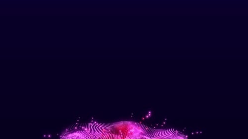 Abstract Flowing Particle Waves Background Animation