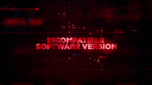 Incompatible Software Version Word On Hacker Concept Technology Futuristic Data Background