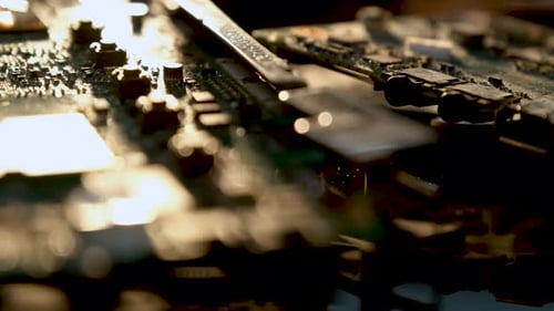 Elektronisch Leiterplatte mit Chip