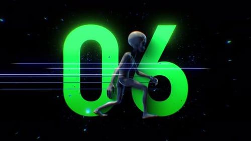 Alien Green Countdown Nummer 06