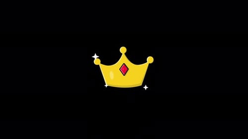Animated Golden Royal Crown Video - Transparent