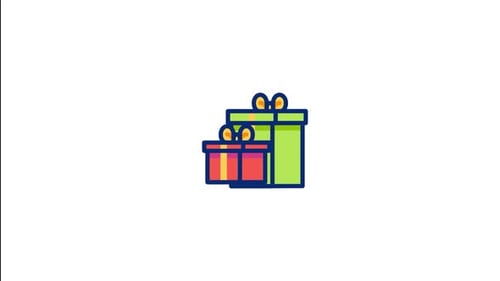 Flat Design Wiggling Gift Boxes Animation