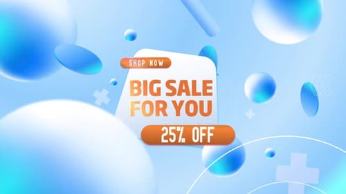 Abstract Gradient Sale Promo Title Animation