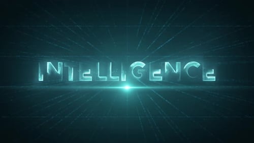 Digital Futuristic Text Reveal with Grid and Glowing Elements