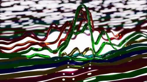 Multicolor Displaced Bands Background Loop Animation In 4K