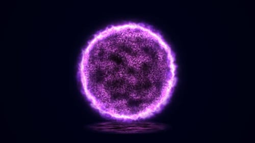 Abstract Purple Energy Sphere Loop Animation