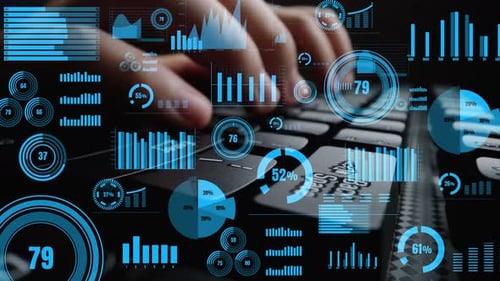 Typing on Keyboard with Data Overlays