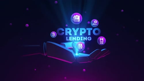 Crypto Lending touchscreen animation