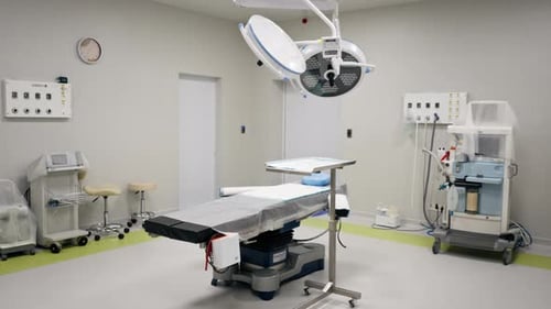 in a Modern Clinic in a Bright Spacious and Clean Plastic Surgery Operating Room the Necessary