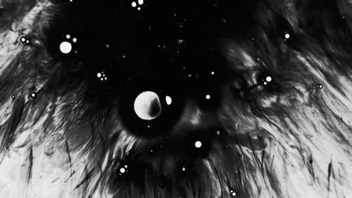 Black Ink Spreading on White Surface