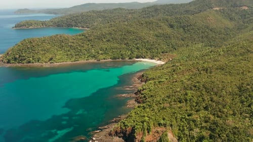 Tropical Island with Blue Lagoon