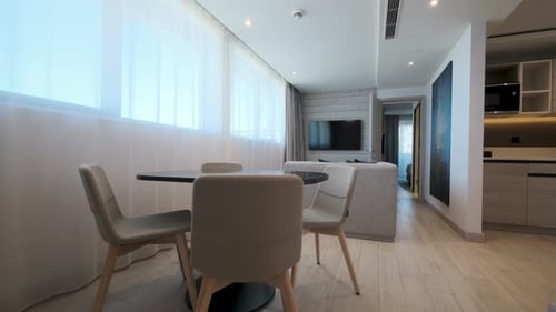 Modern Apartment Interior Design with Dining Area