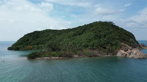 Aerial panorama of Koh Phangan island in Thailand