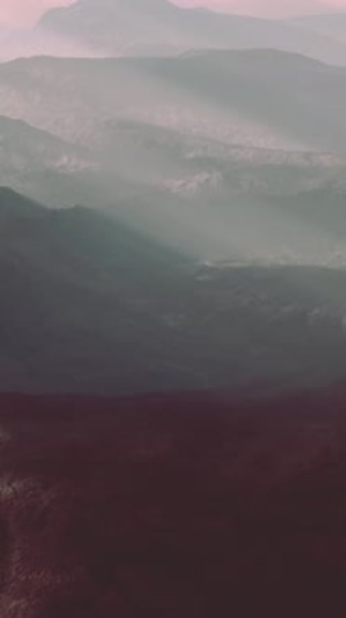 Breathtaking Aerial View of Majestic Mountain Peaks