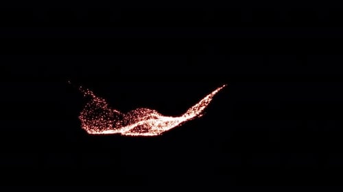 Abstract Golden Particle Swirl Energy Reveal Animation