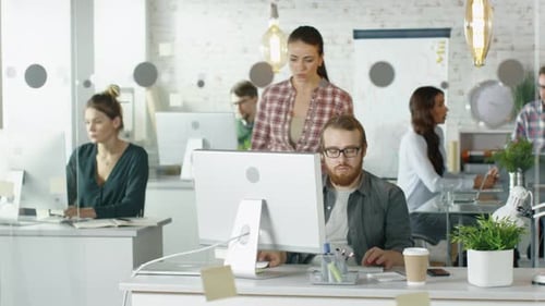 Life of a Busy Creative Bureau. People Solving Problems, Attending Conferences, Working On their Pe