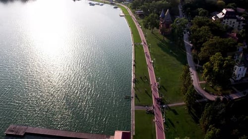 Shore of Lake Palic in Serbia