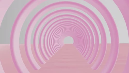Abstract Pink Arch Tunnel Loop Motion Graphic