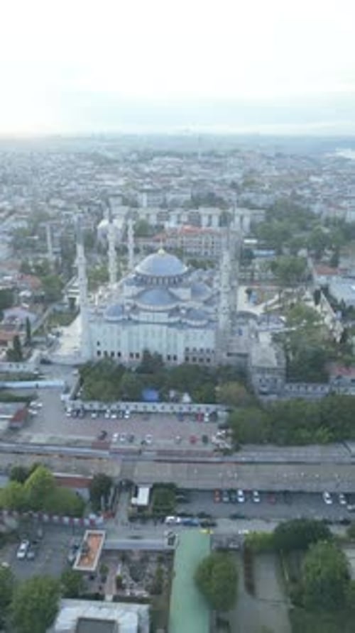 Urban aerial view of famous places in Istanbul, Turkey