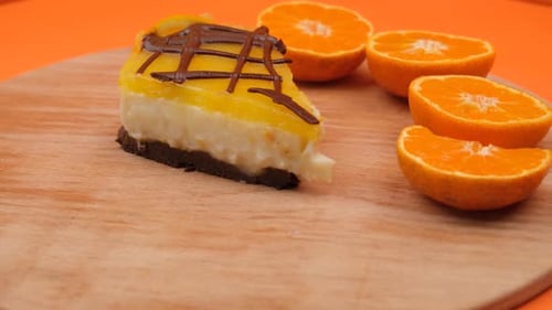 Gâteau à l'orange en gros plan