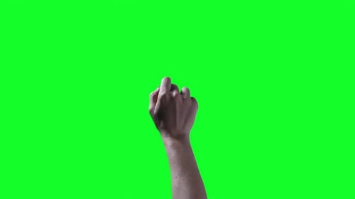 Woman Hand Dragging and Clicking on Touchscreen Over Green Screen Background - 4K