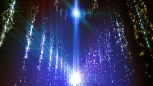 Blue Glitter Galaxy Lights Lines Animation