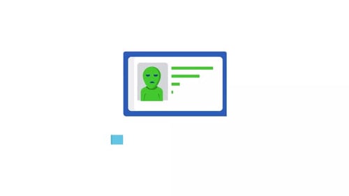 Alien-Informationselement Alpha-Animation