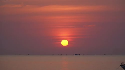 Beautiful Time Lapse Of Majestic Sunset Clouds Sky Over