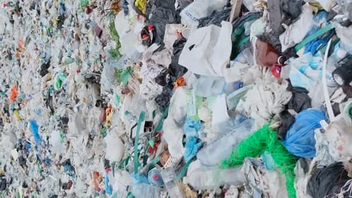 Pile of Plastic Waste and Garbage